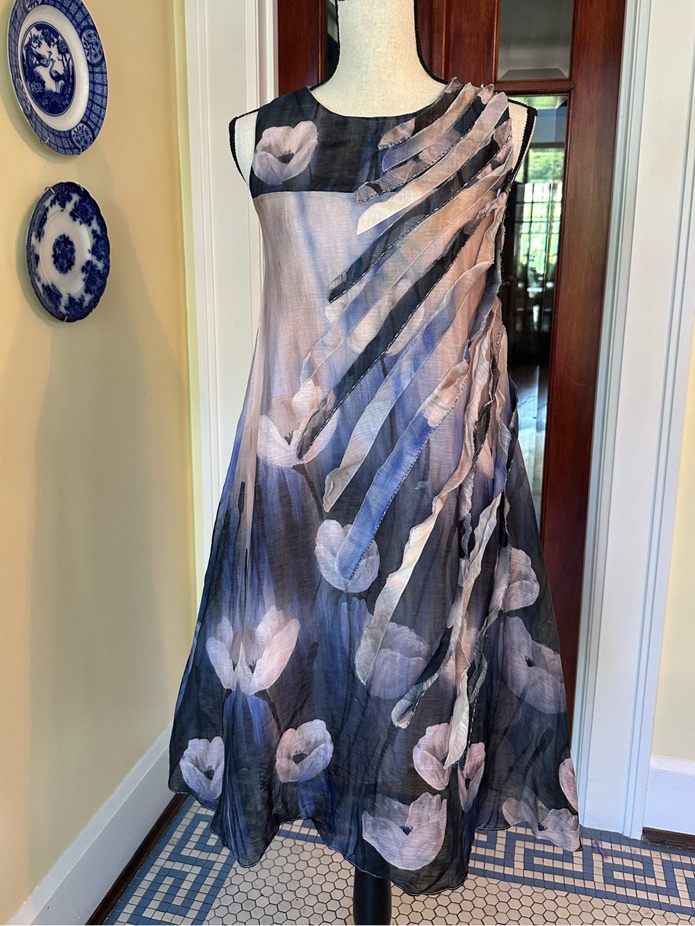 Charsu by Stylewe | Linen Silk Blend Art to Wear Shift Dress, Size S, NWT